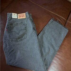 Levi's Women’s 501 Original Cropped Gray Jeans
